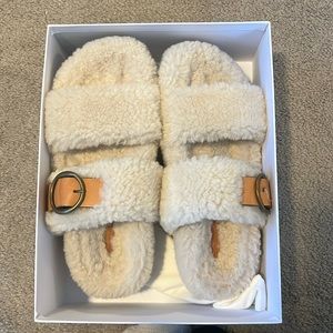 Isabel Marant furry slip ons